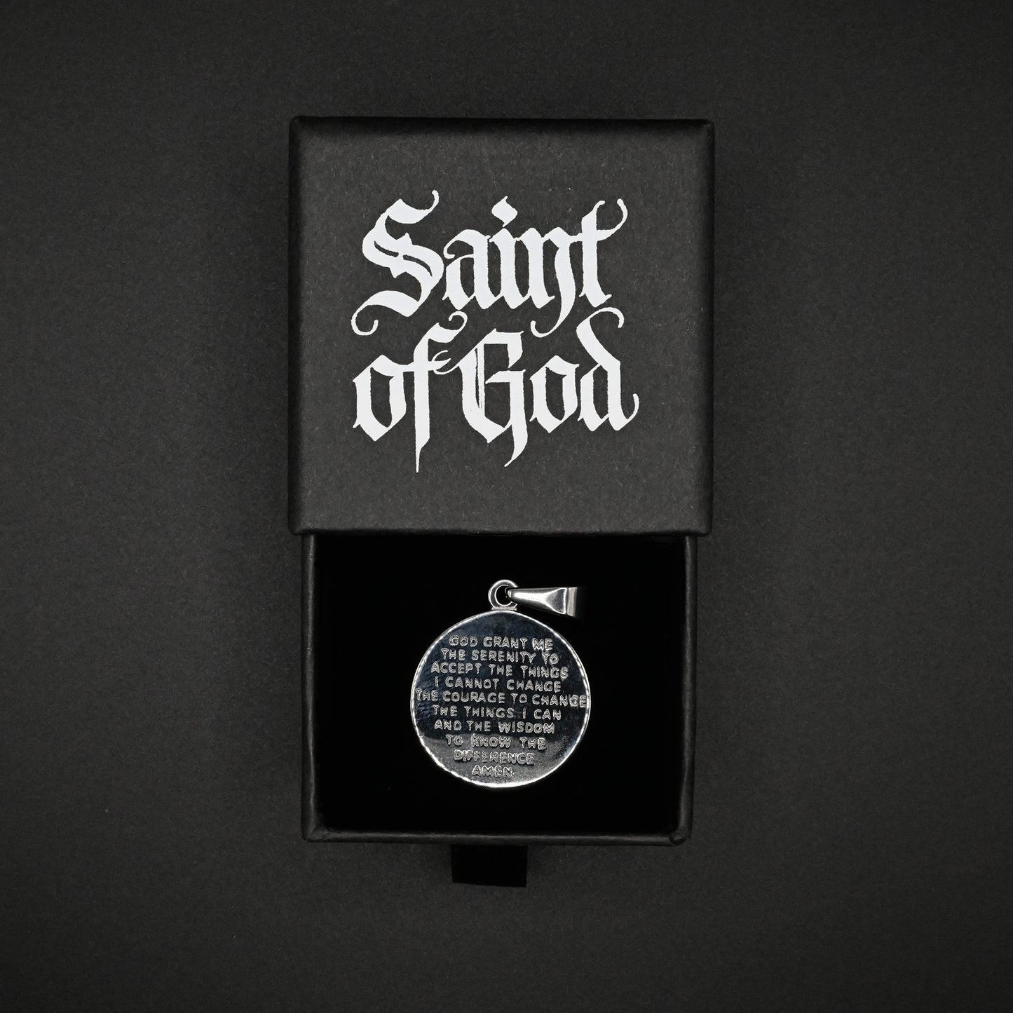 White Gold Jesus Pendant