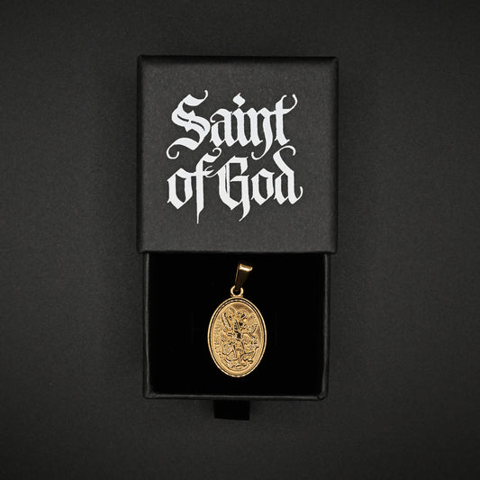 Gold Saint Michael Pendant